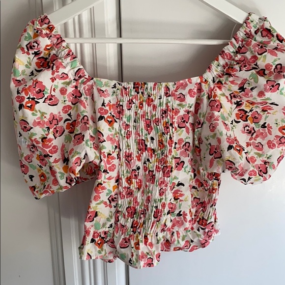 Zara elastic trim print top - Picture 5 of 5